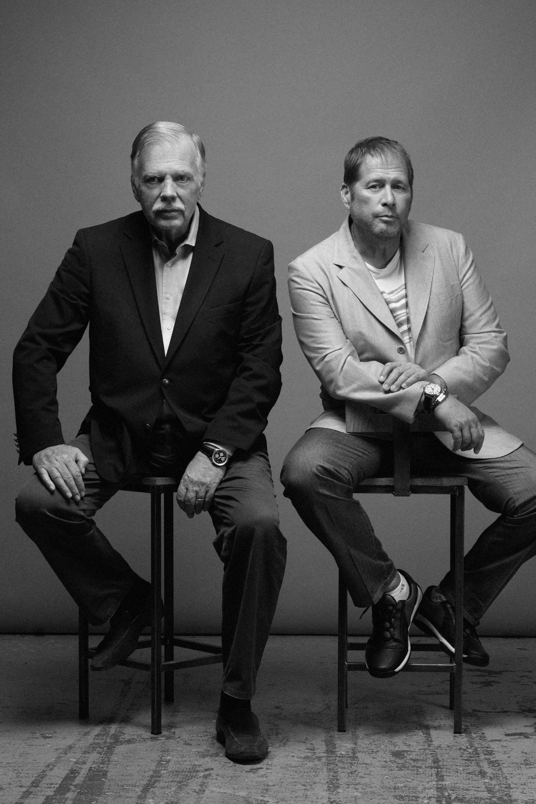 Portrait des Chefs Cuisiniers David Kinch et Jean-André Charial