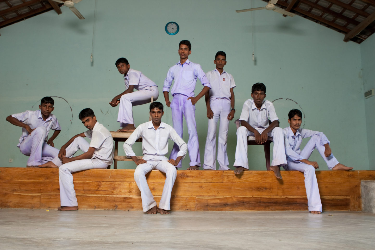 Collégiens au Sri Lanka