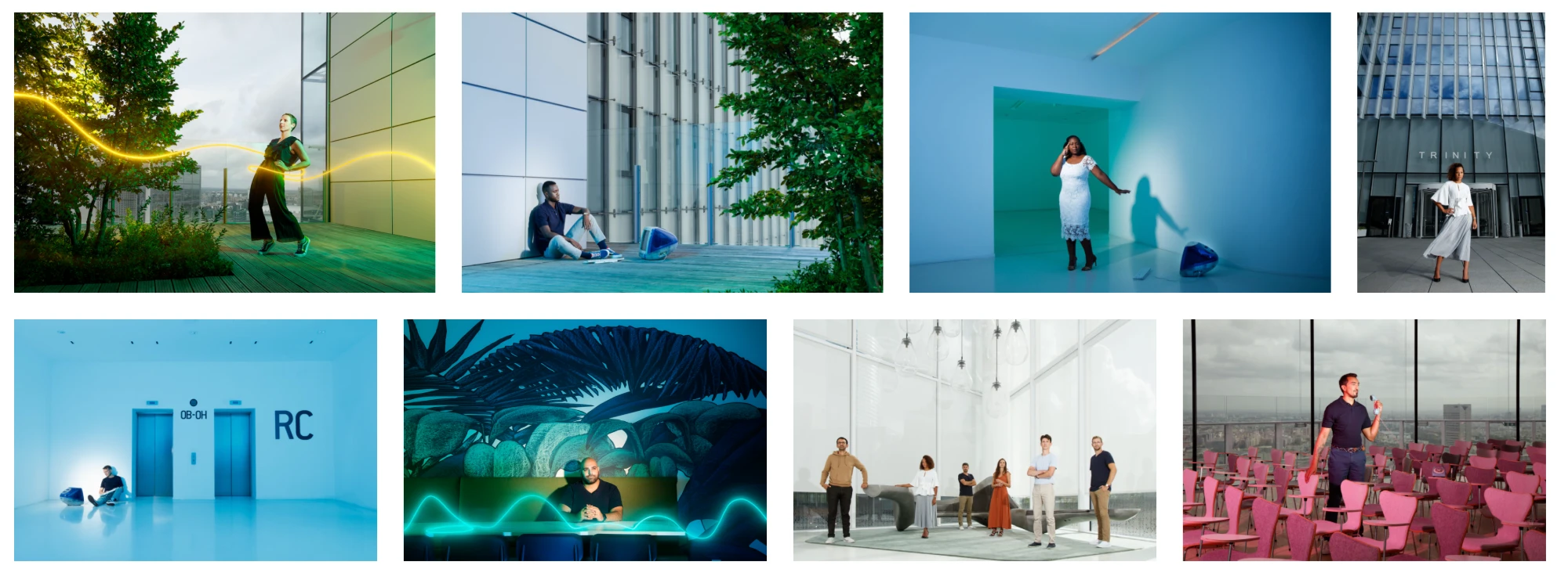 Photographie corporate grand format, équipes mises en scène — photographe Rouen et Paris