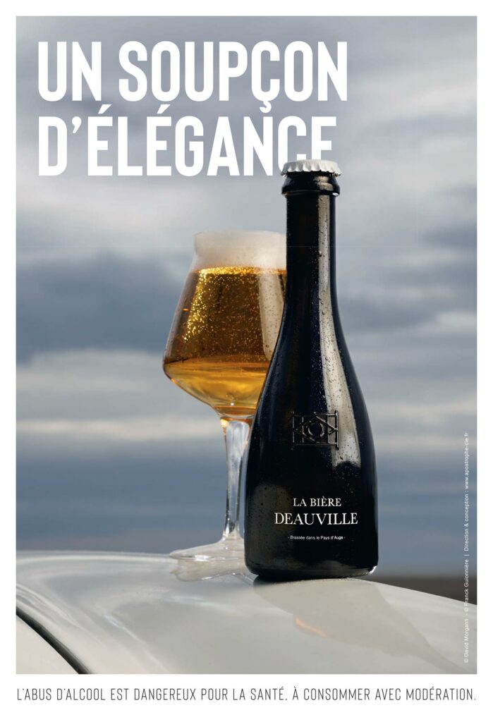 Affiche publicitaire pour La Bière Deauville — photographie de David Morganti